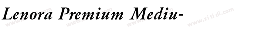 Lenora Premium Mediu字体转换
